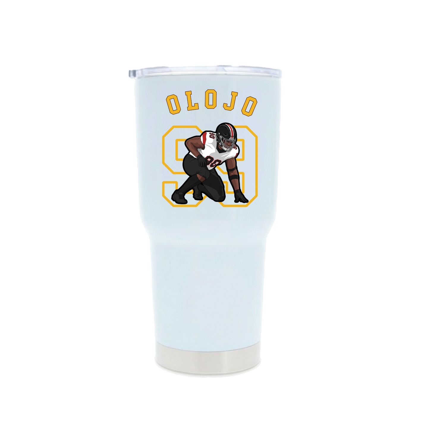 30oz Stainless Steel Tumbler — Shirsey Arch in White
