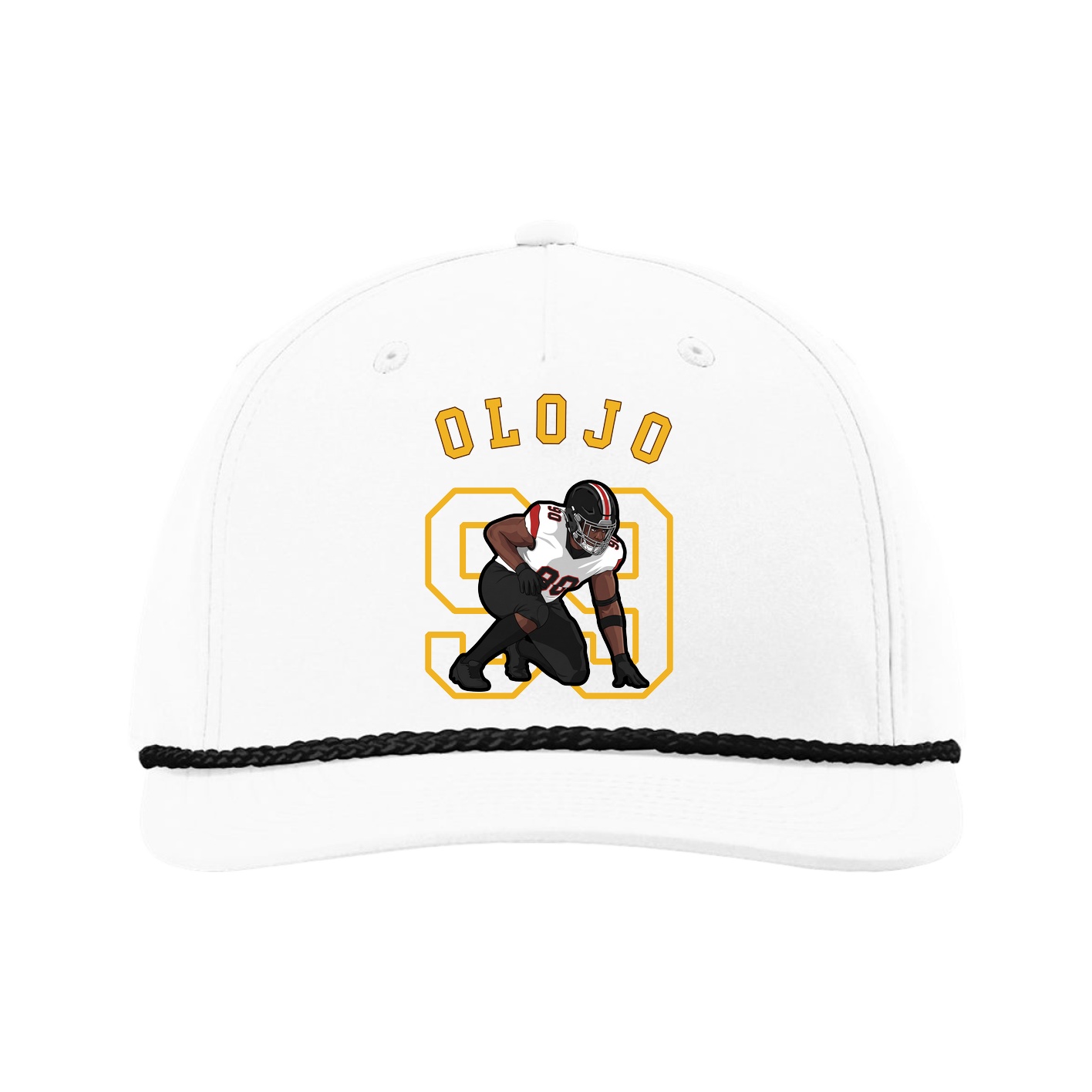 Five-Panel Classic Rope Cap — Shirsey Arch in White