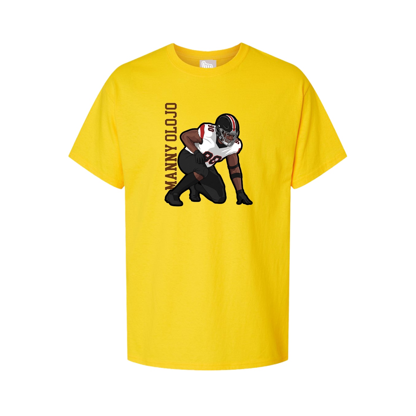 Youth Tee — Name Vertical in Gold