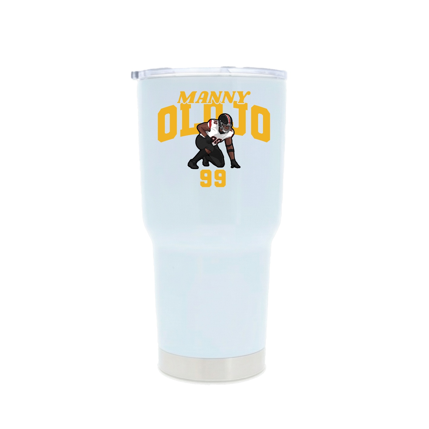 30oz Stainless Steel Tumbler — Signature Arch in White