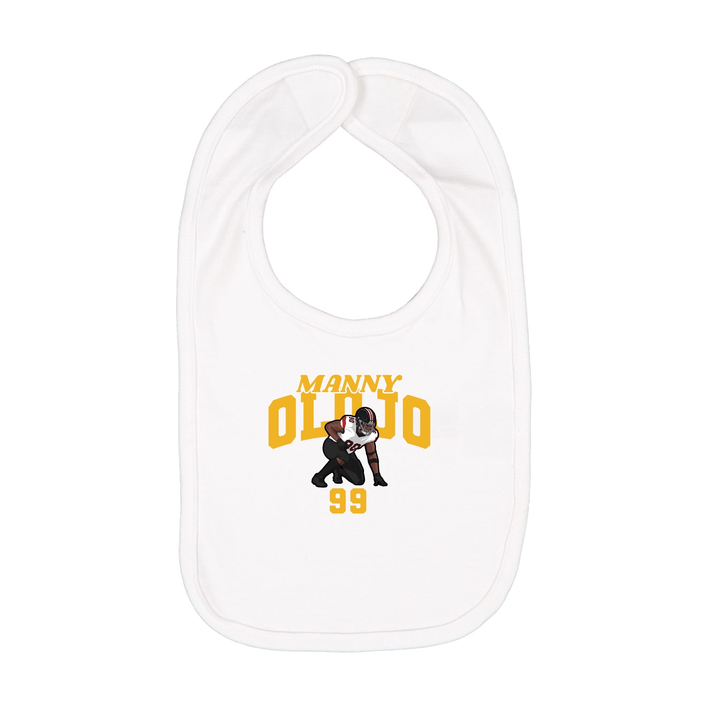 Infant Bib — Signature Arch in White