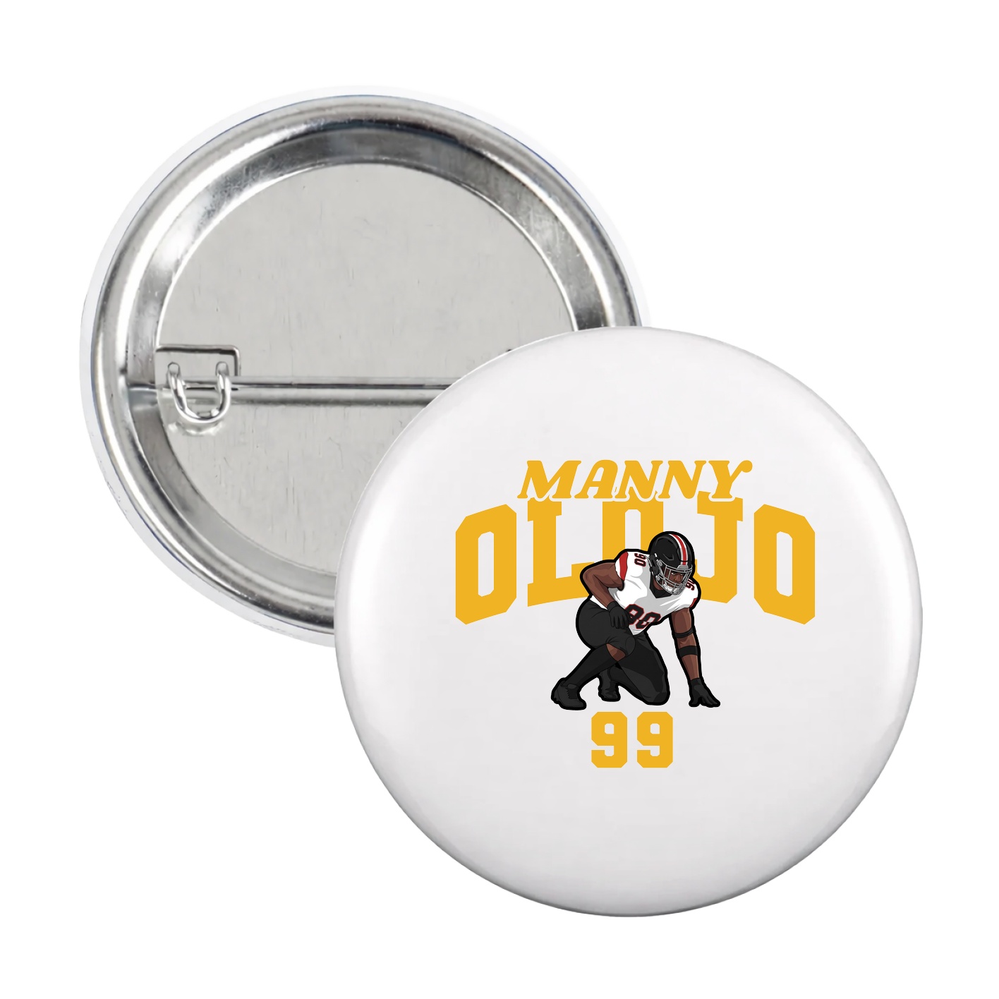 Game Day Button — Signature Arch in White
