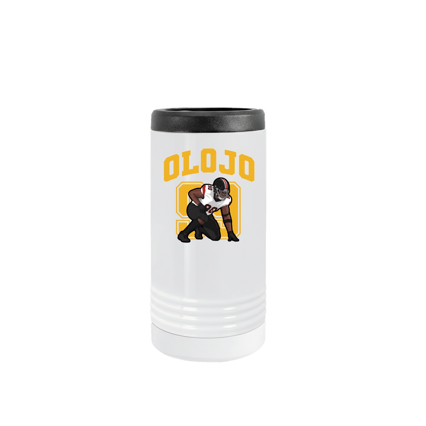 Slim Beverage Holder — Number in White