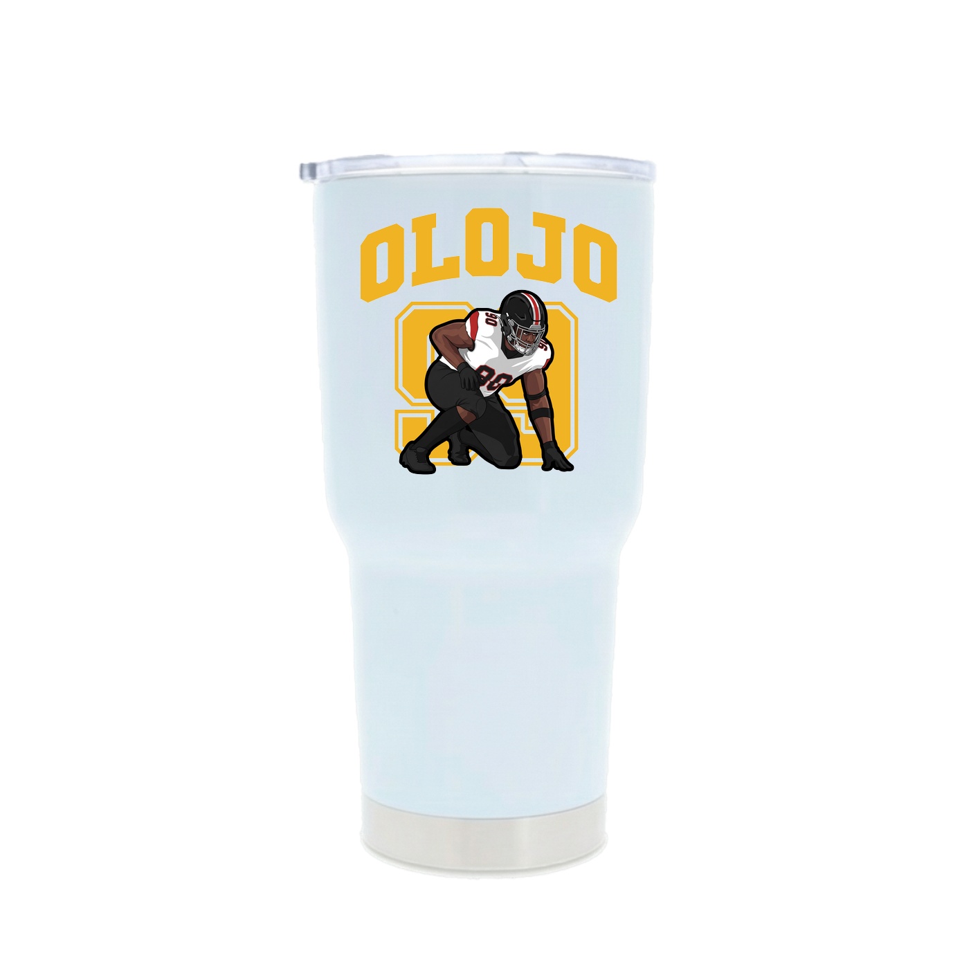 30oz Stainless Steel Tumbler — Number in White