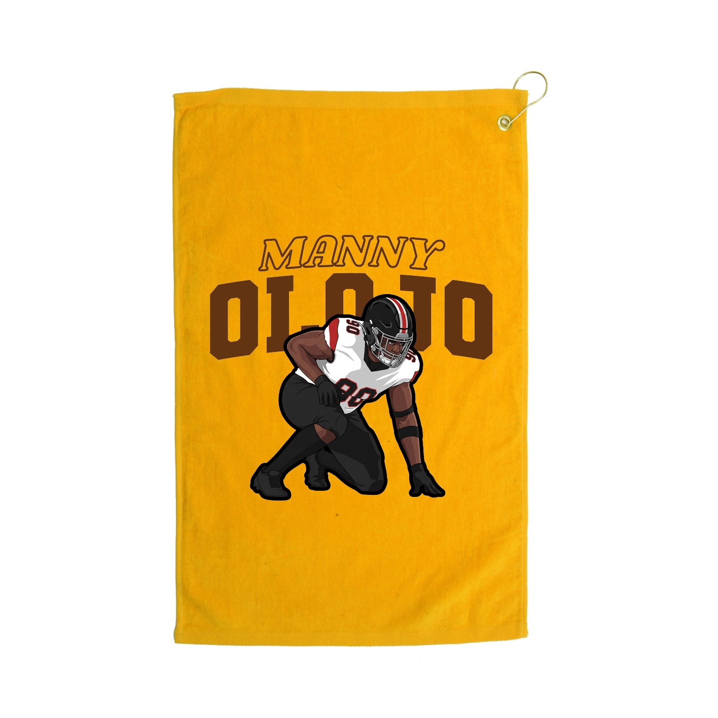 Golf Towel — Name Arch in Gold