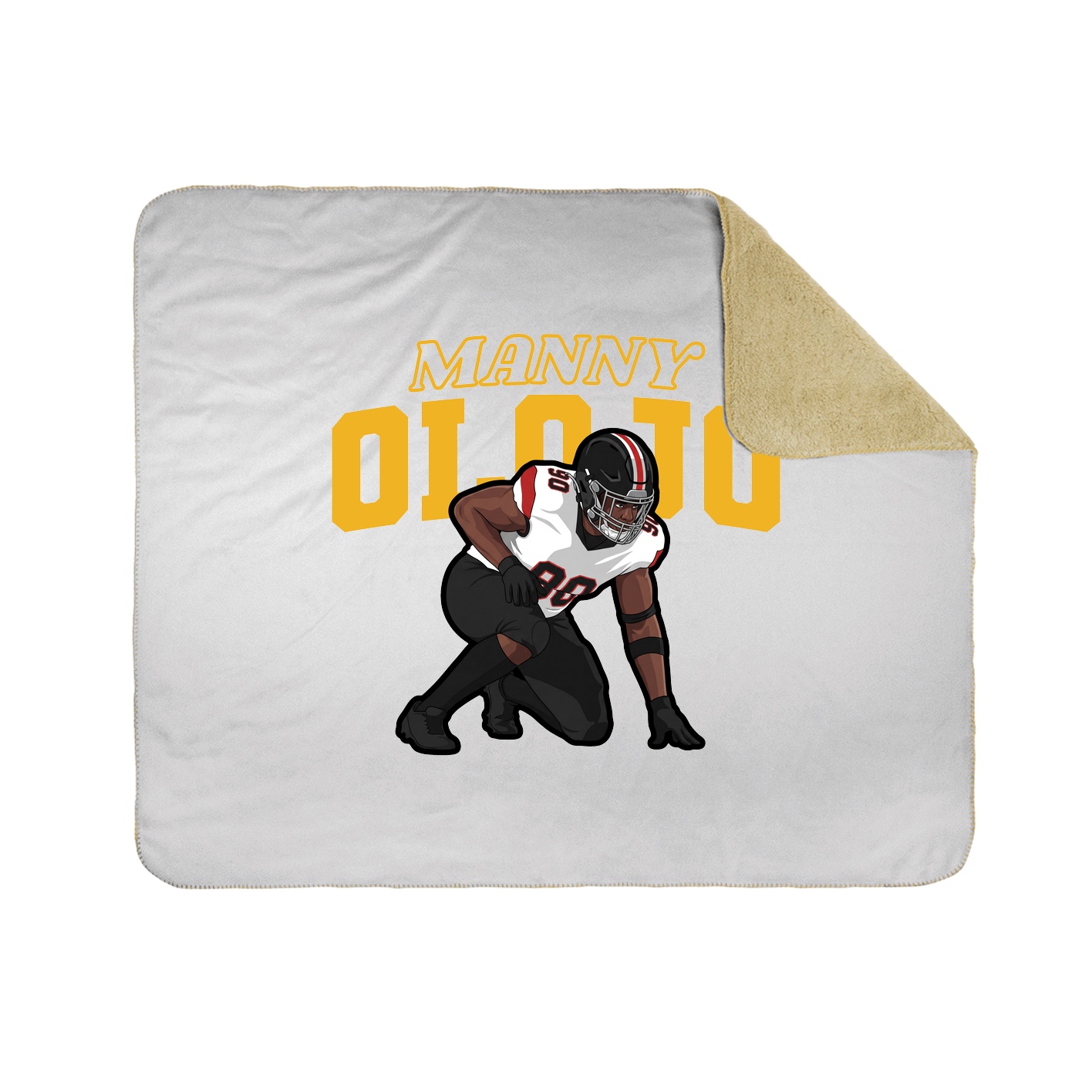 Throw Blanket — Name Arch in White