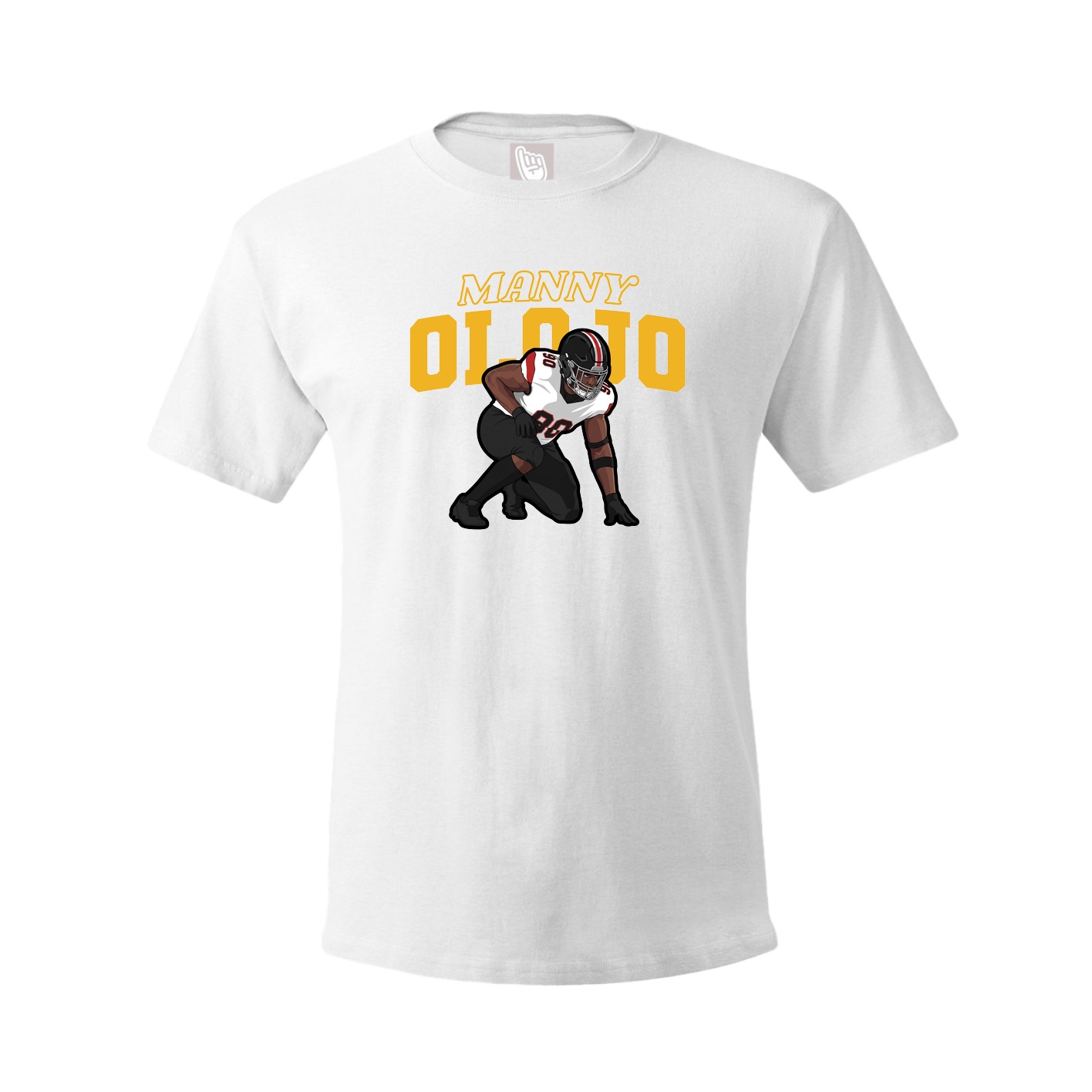 Youth Tee — Name Arch in White