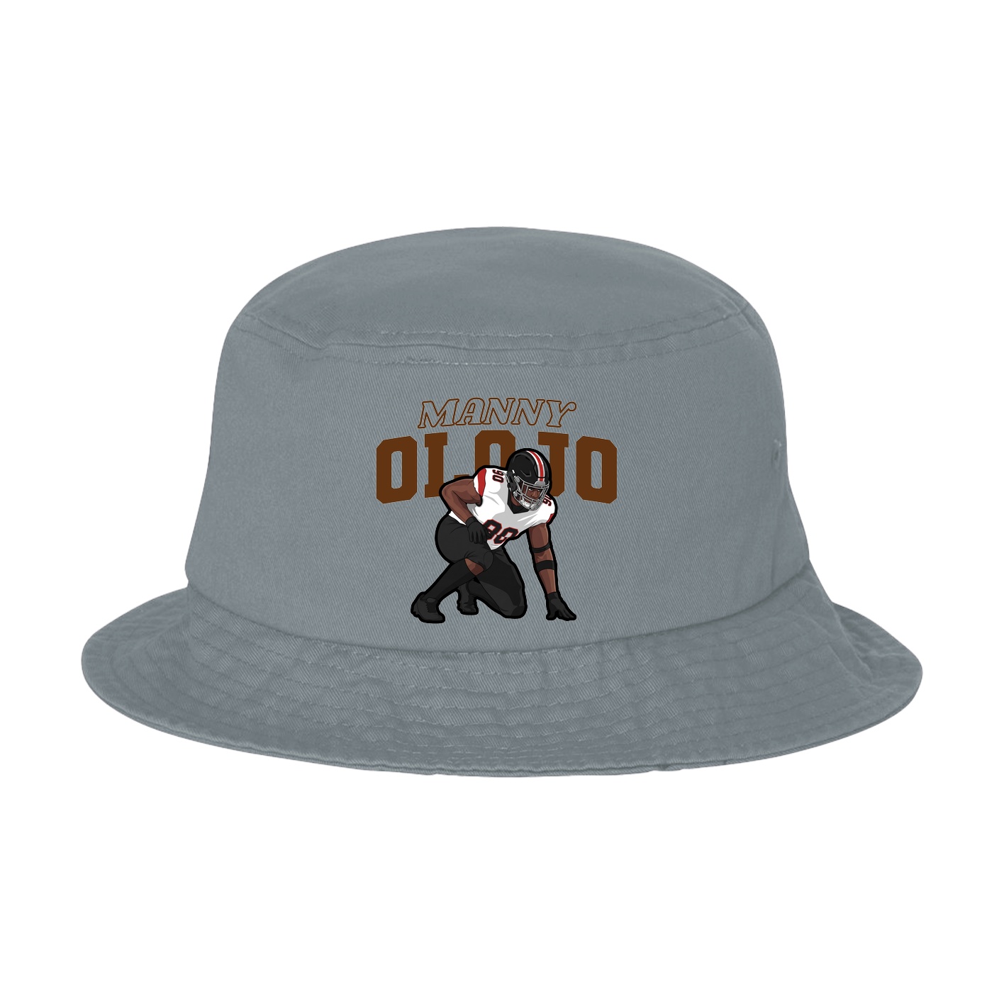 Bucket Cap — Name Arch in Grey