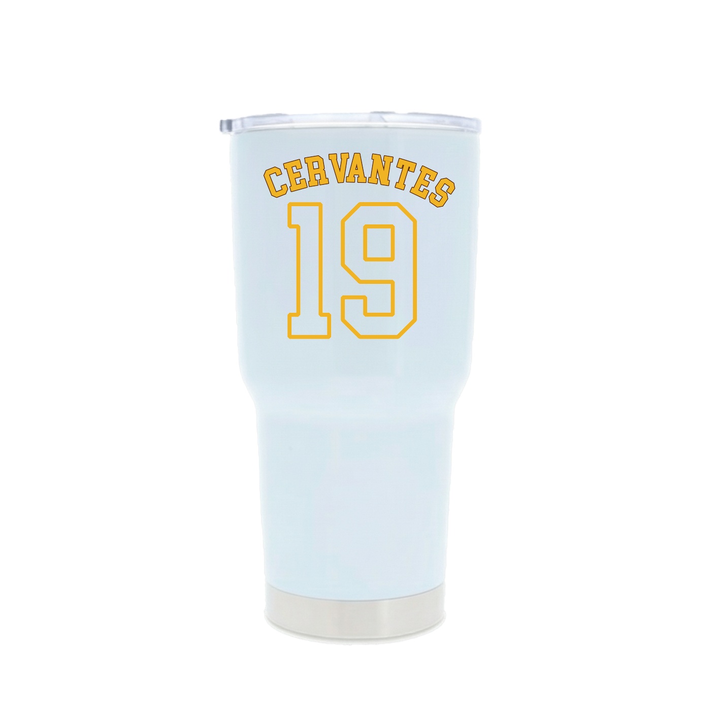 30oz Stainless Steel Tumbler — Shirsey Arch in White