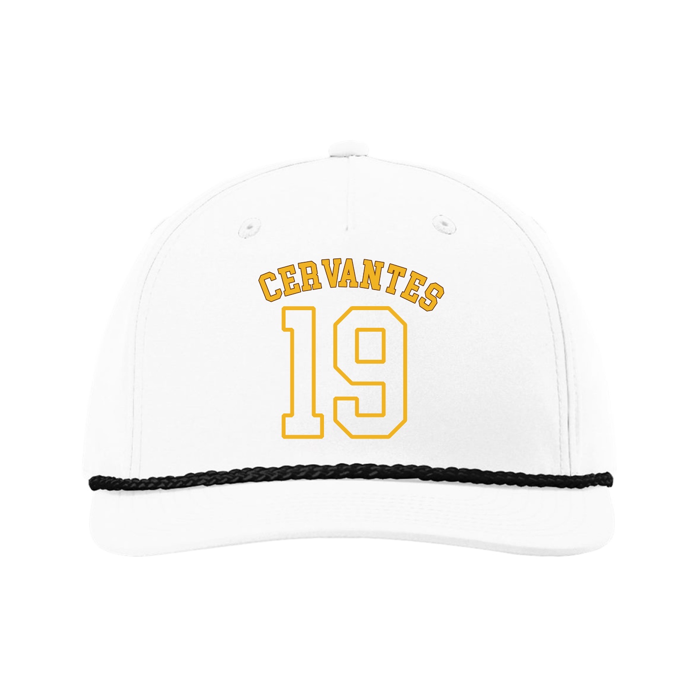 Five-Panel Classic Rope Cap — Shirsey Arch in White