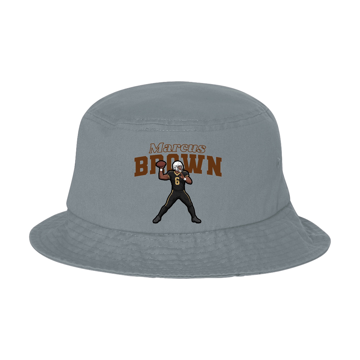 Bucket Cap — Name Arch in Grey
