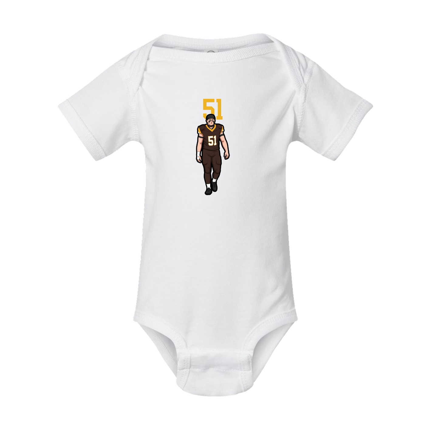 Baby Onesie — Number Top in White