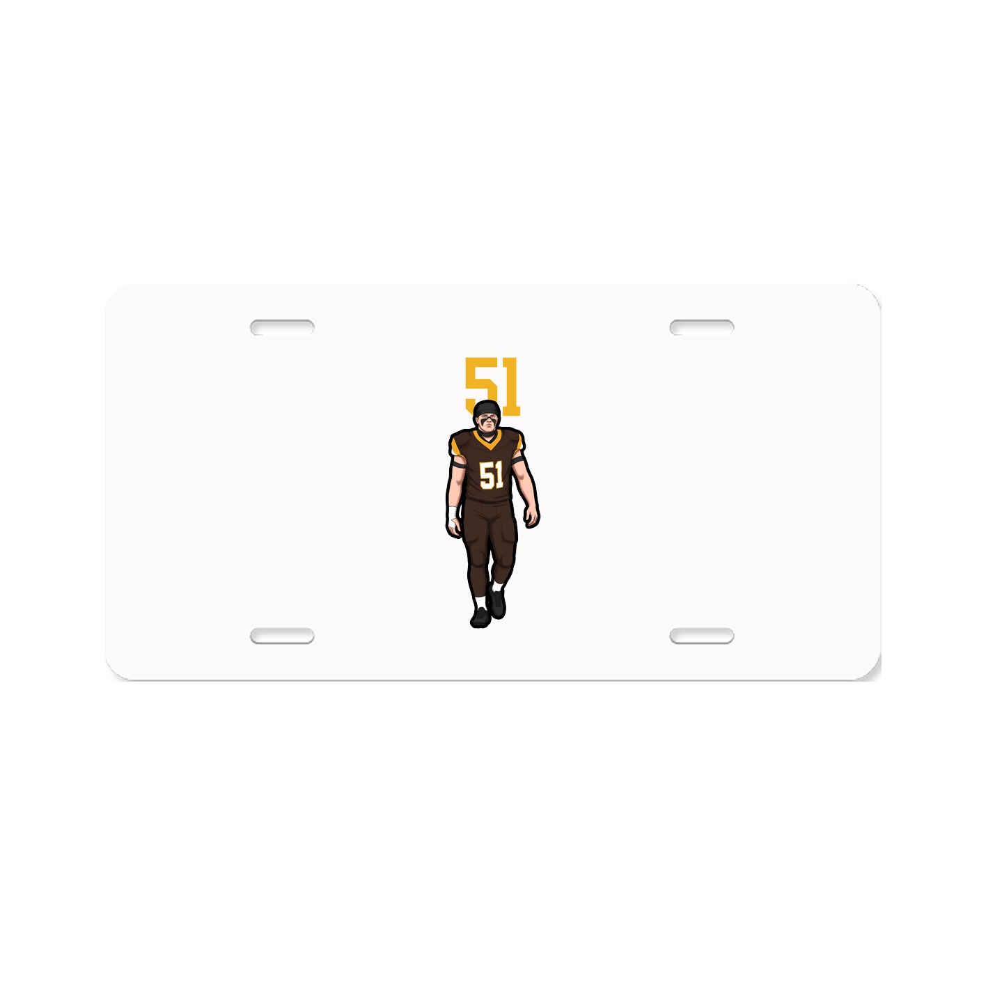 License Plate — Number Top in Classic
