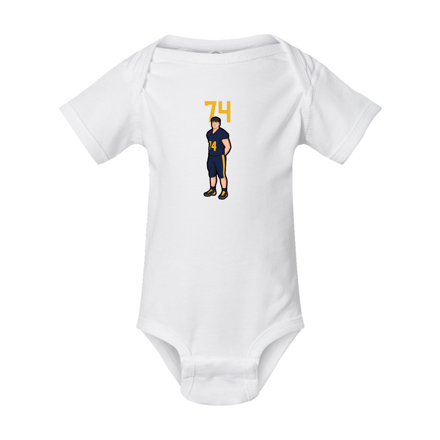 Baby Onesie — Number Top in White