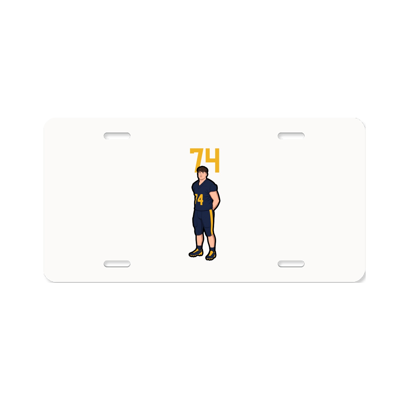 License Plate — Number Top in Classic
