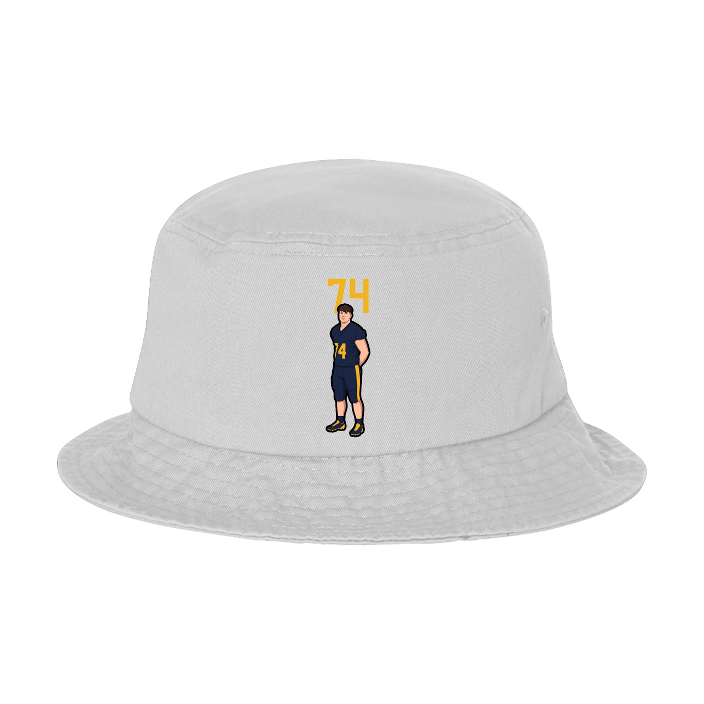 Bucket Cap — Number Top in White
