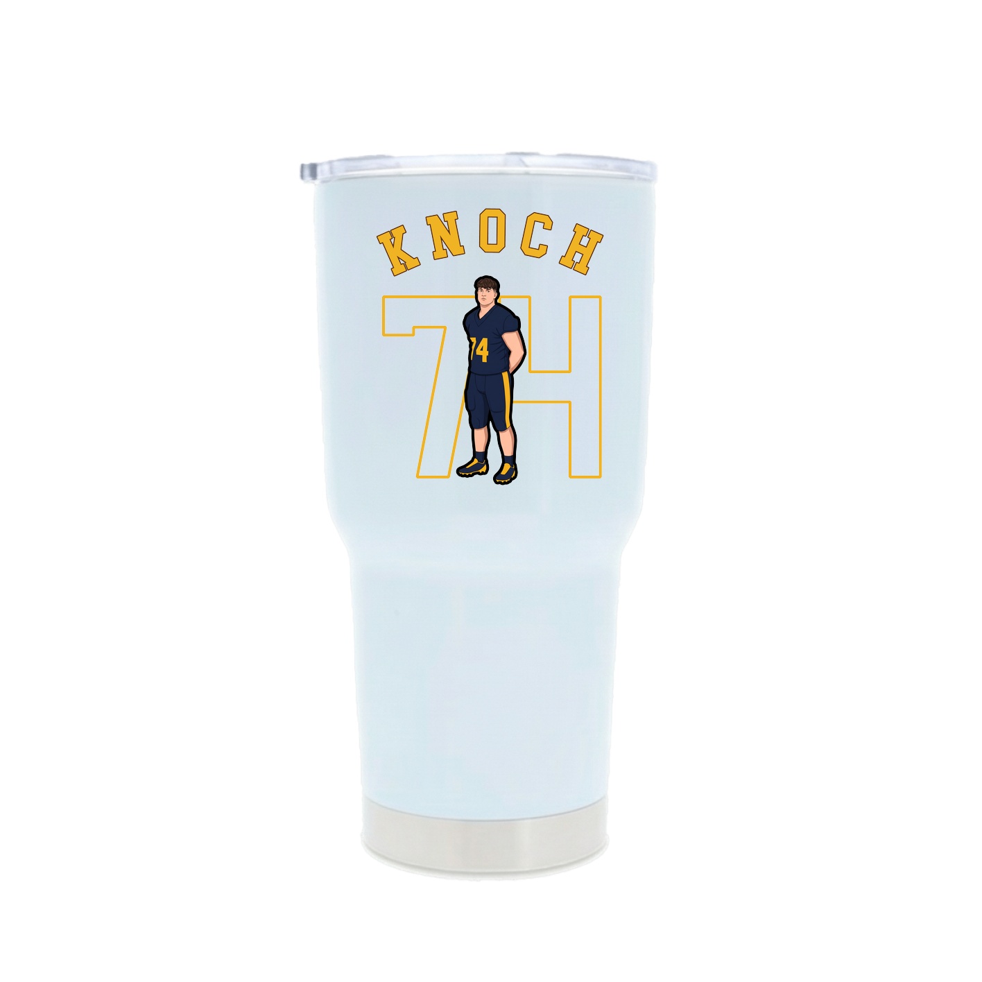 30oz Stainless Steel Tumbler — Shirsey Arch in White