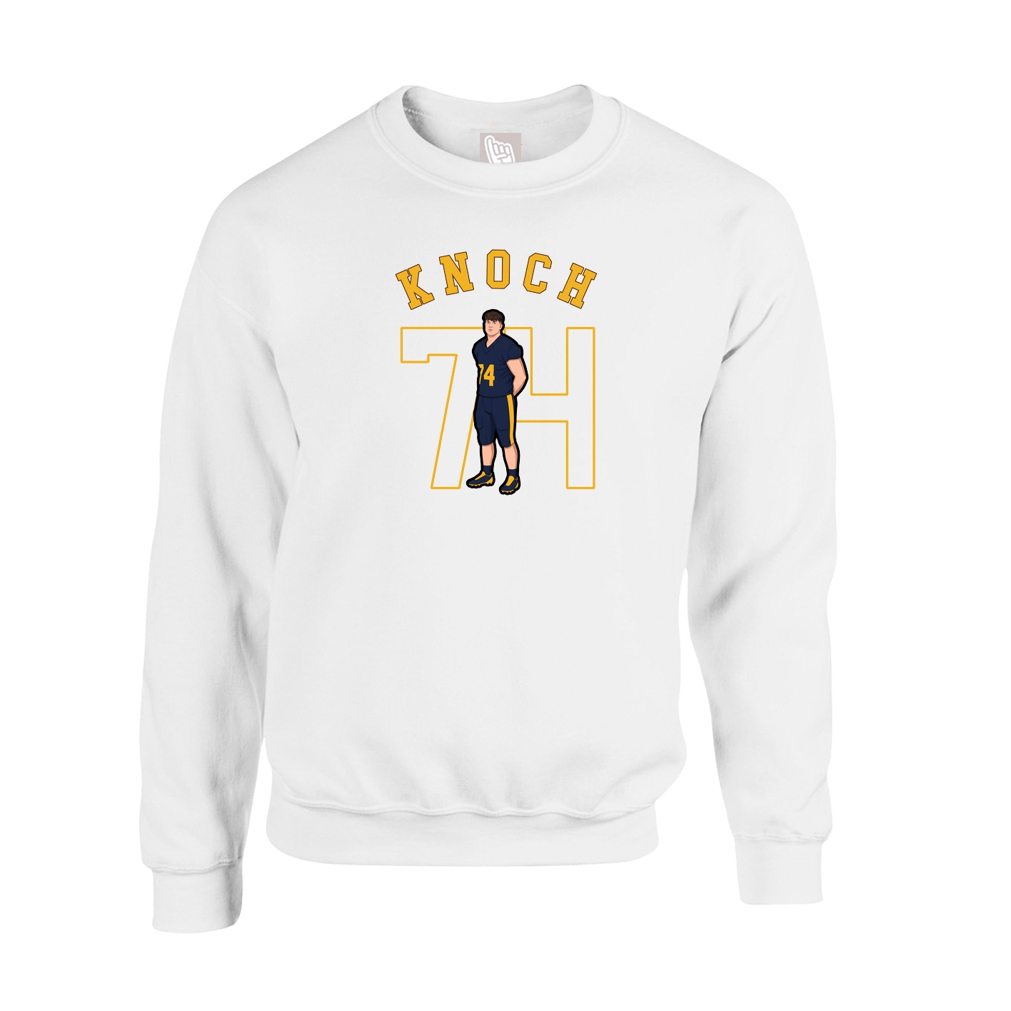 Fleece Crew — Shirsey Arch in White