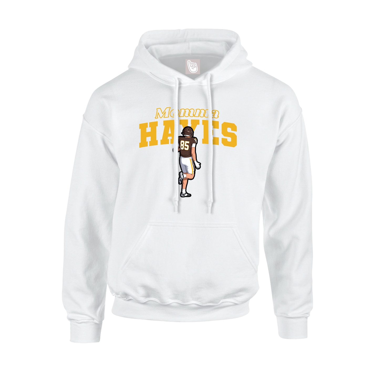 Hoodie — Mothers Day Block in White