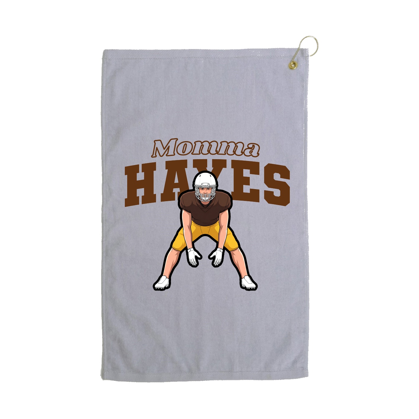 Golf Towel — Mothers Day Block in Grey