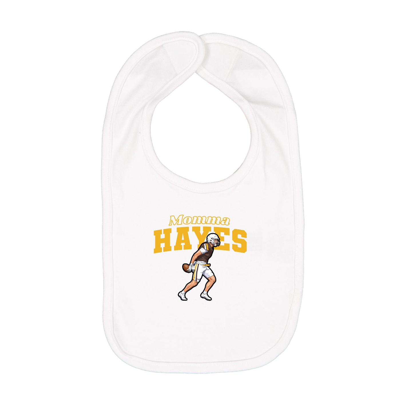 Infant Bib — Mothers Day Block in White