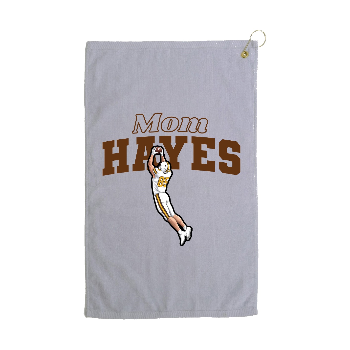 Golf Towel — Mothers Day Block in Grey