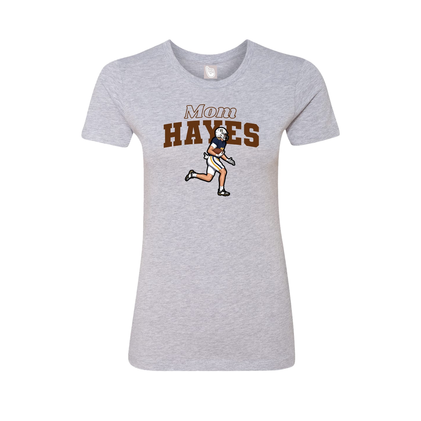 Womens Tee — Mothers Day Block in Grey