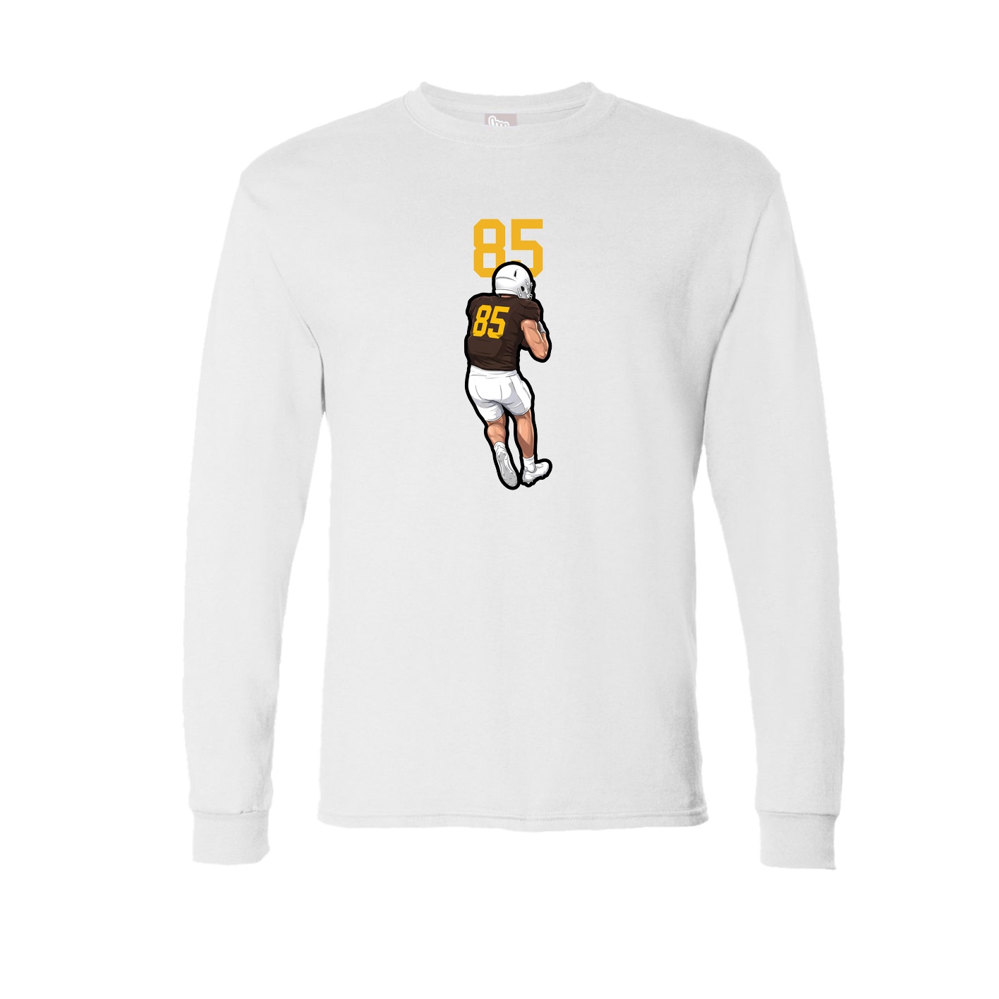 Long Sleeve Tee — Number Top in White
