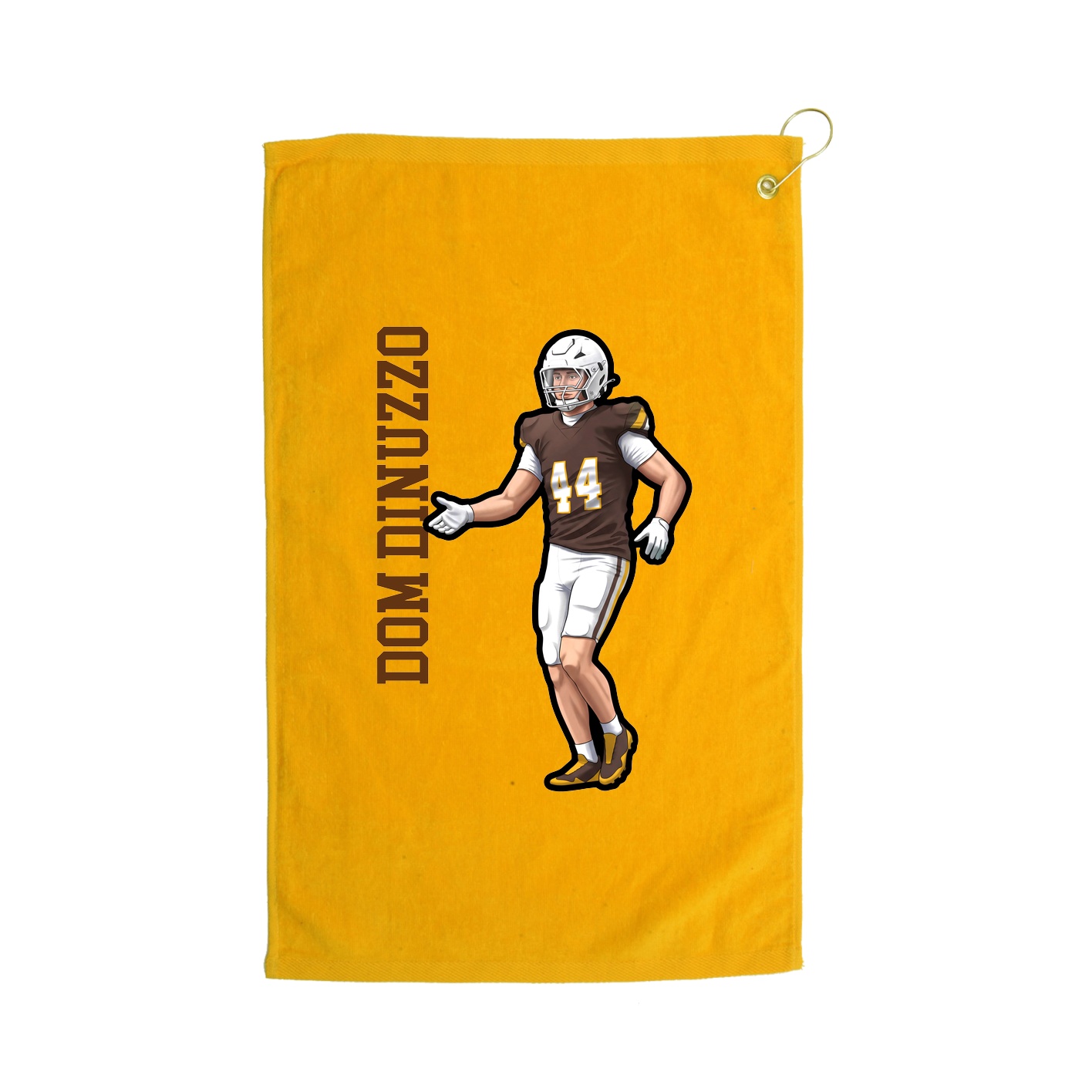 Golf Towel — Name Vertical in Gold