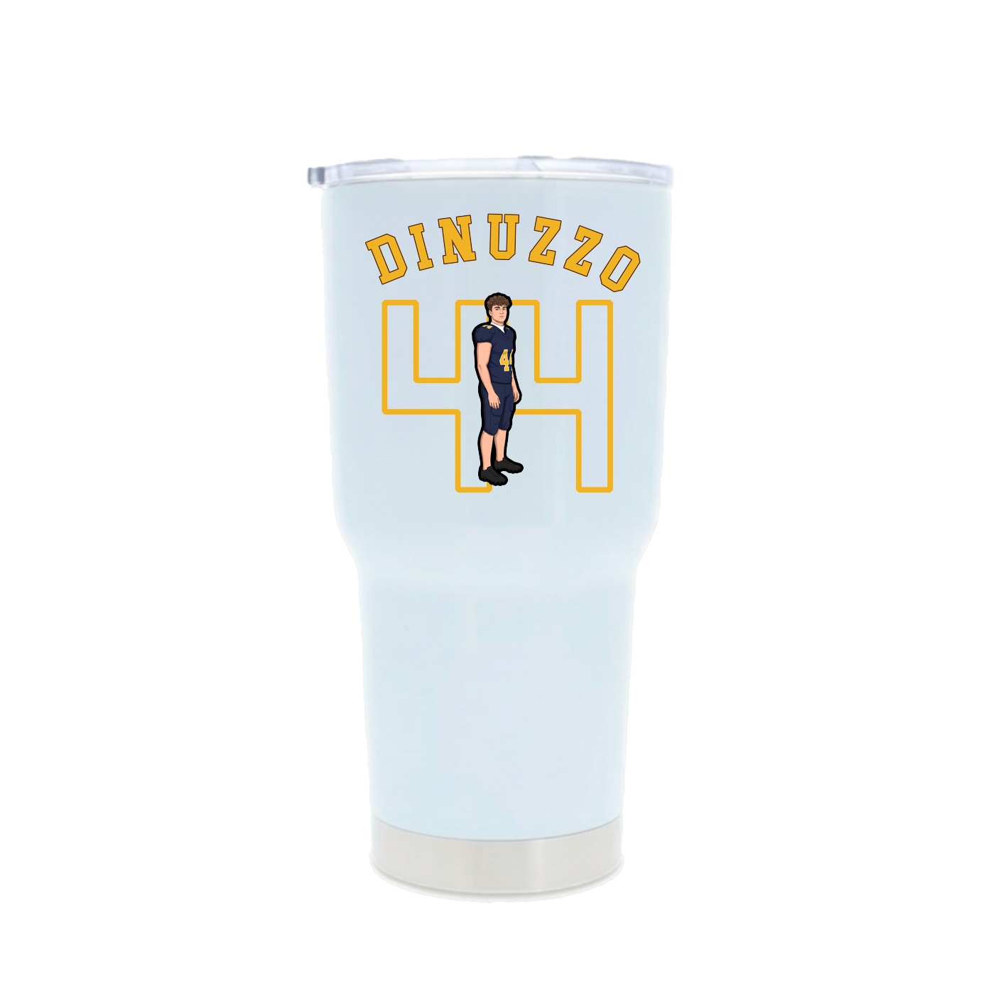 30oz Stainless Steel Tumbler — Shirsey Arch in White