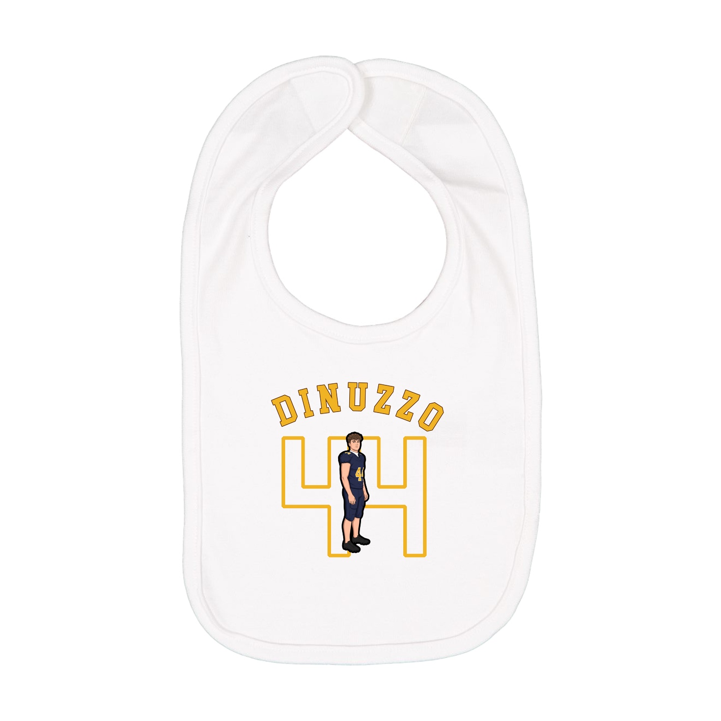 Infant Bib — Shirsey Arch in White