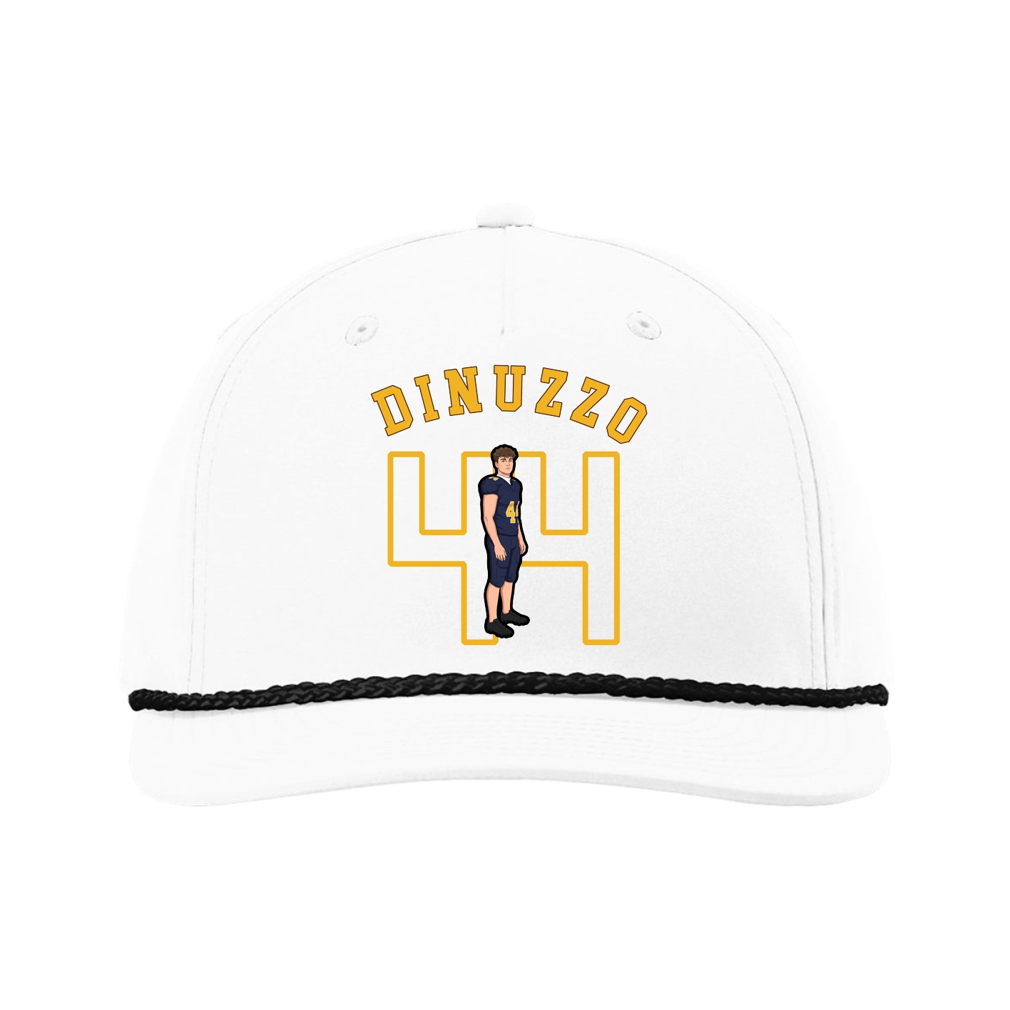 Five-Panel Classic Rope Cap — Shirsey Arch in White