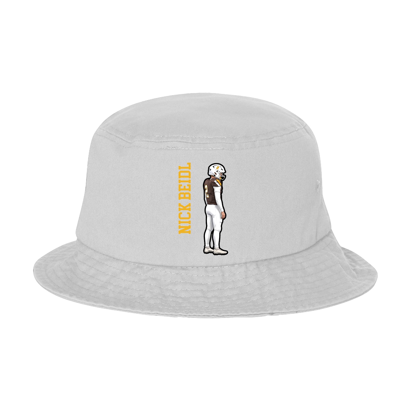 Bucket Cap — Name Vertical in White