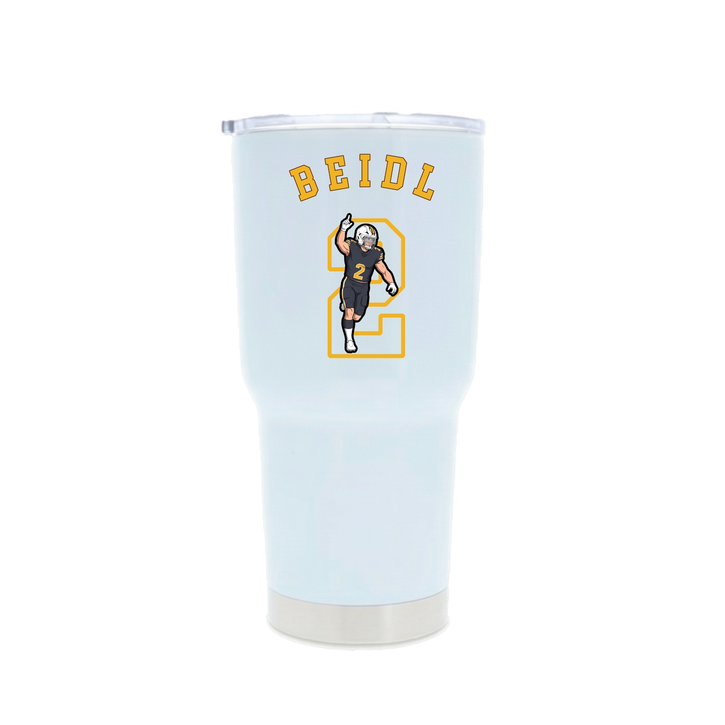 30oz Stainless Steel Tumbler — Shirsey Arch in White