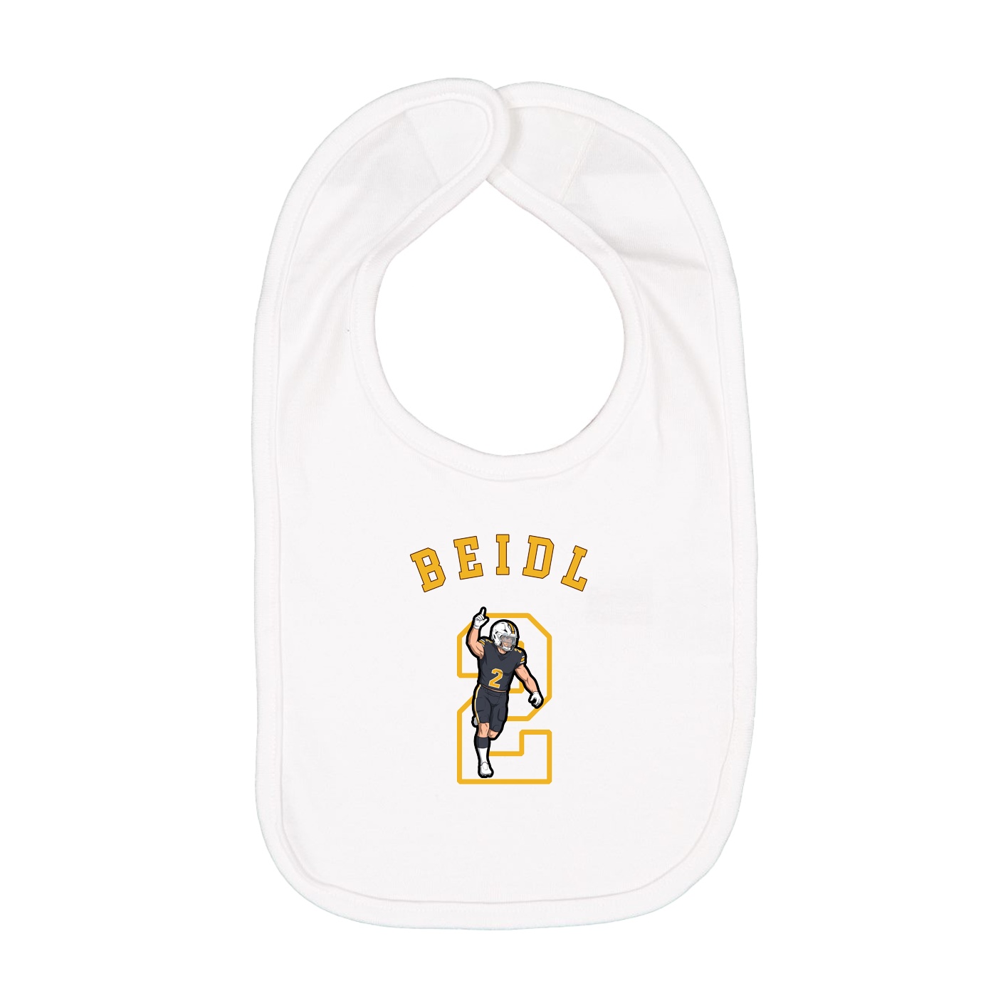 Infant Bib — Shirsey Arch in White