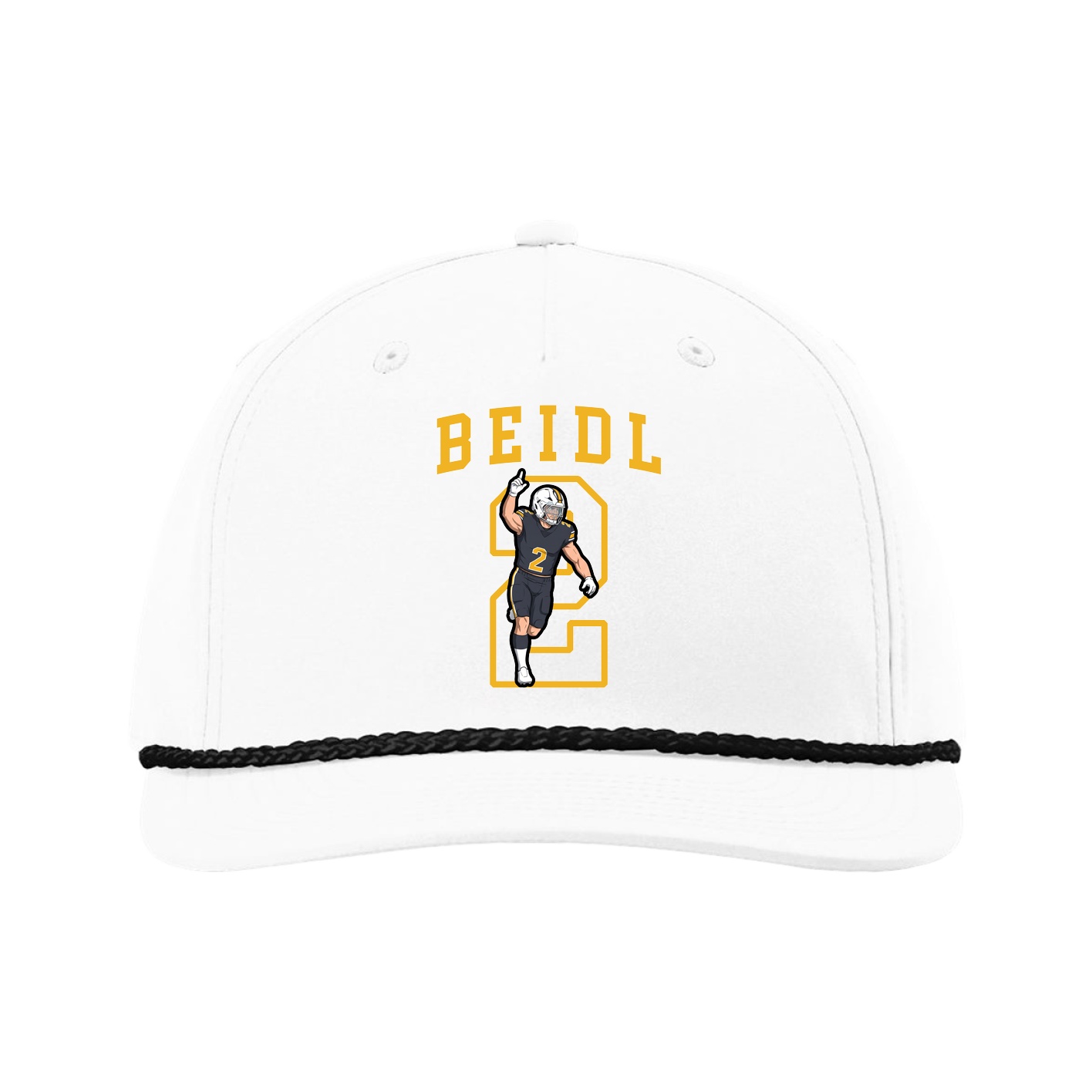 Five-Panel Classic Rope Cap — Shirsey in White