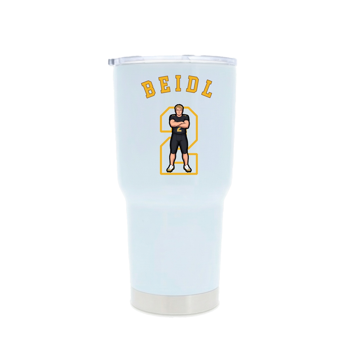 30oz Stainless Steel Tumbler — Shirsey Arch in White