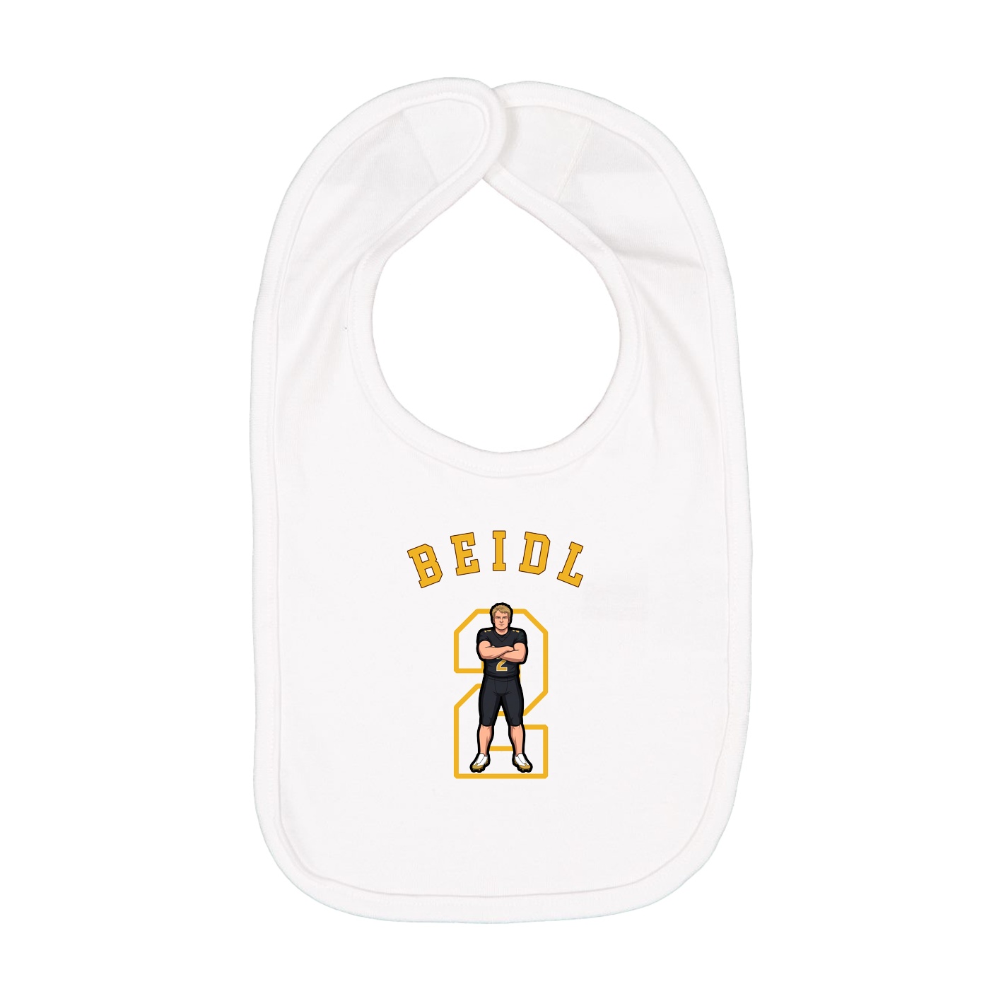Infant Bib — Shirsey Arch in White