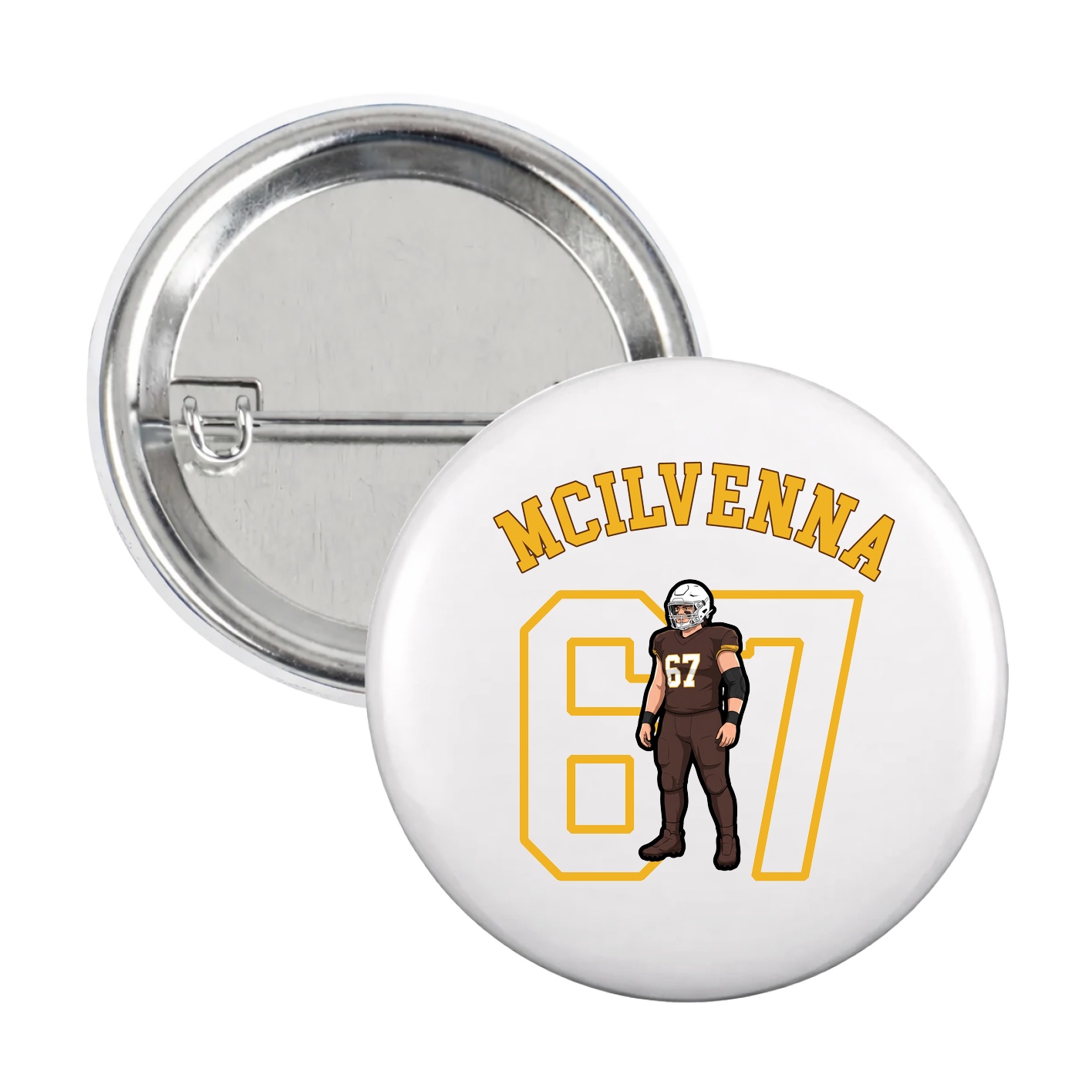 Game Day Button — Shirsey Arch in White