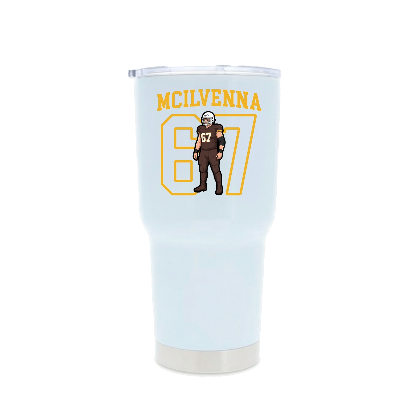 30oz Stainless Steel Tumbler — Shirsey in White