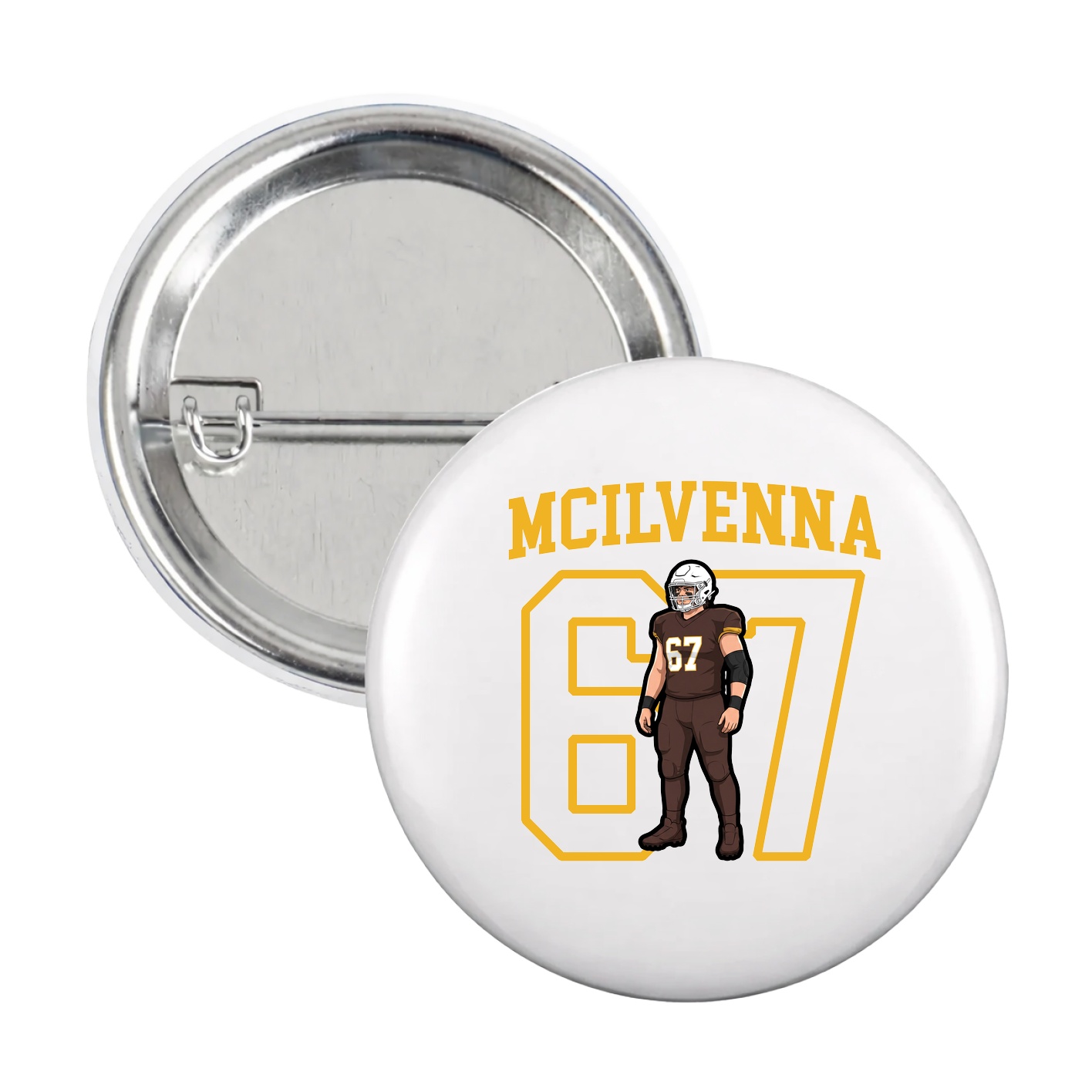 Game Day Button — Shirsey in White