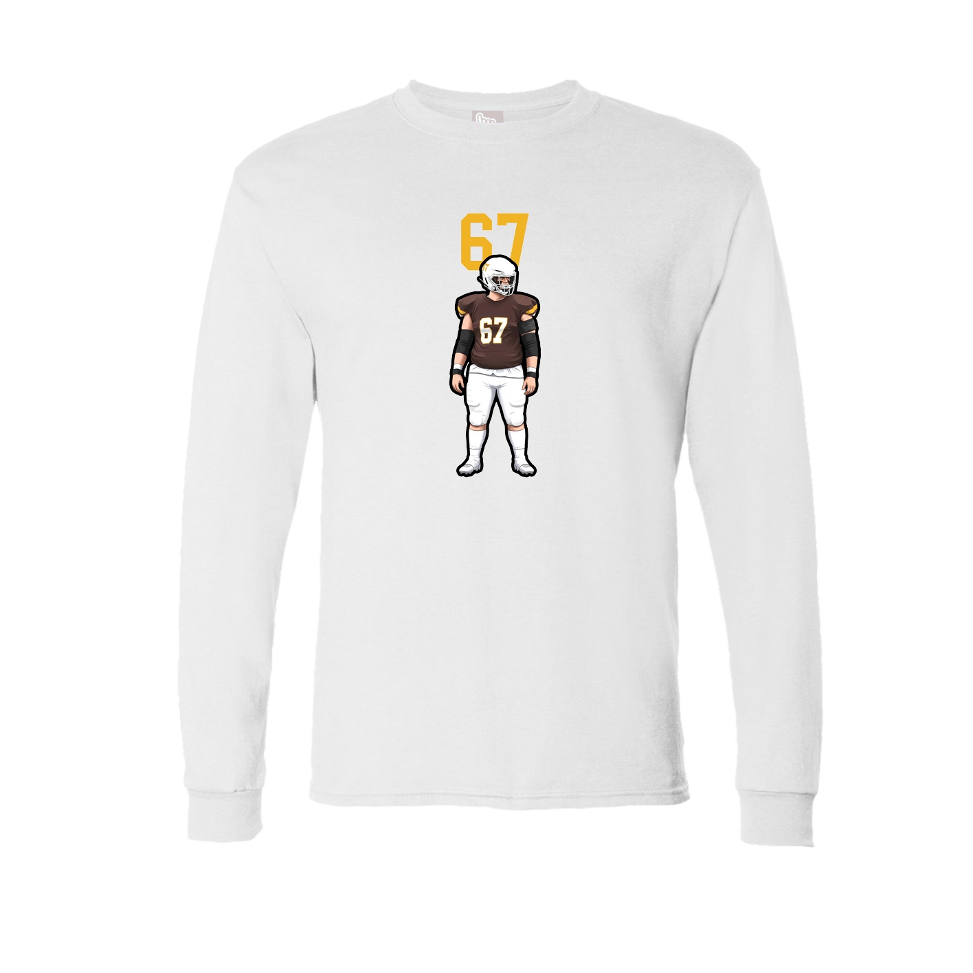 Long Sleeve Tee — Number Top in White