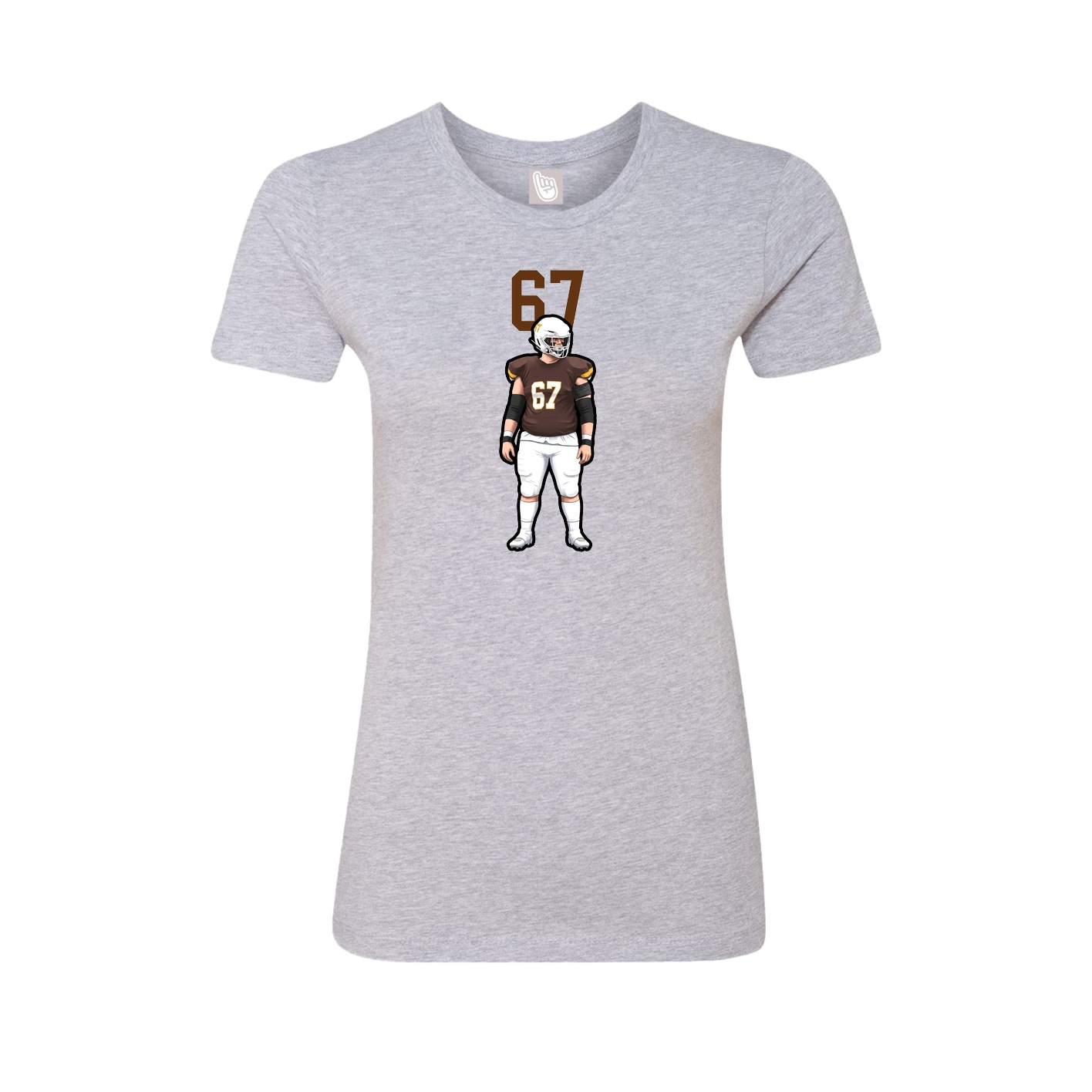 Womens Tee — Number Top in Grey