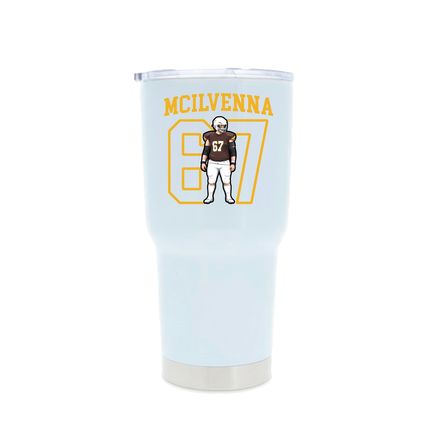30oz Stainless Steel Tumbler — Shirsey in White