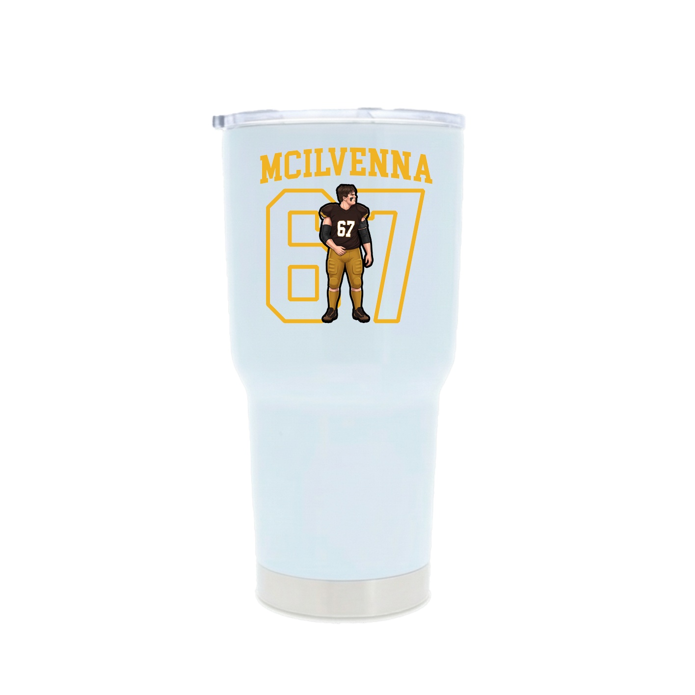 30oz Stainless Steel Tumbler — Shirsey in White