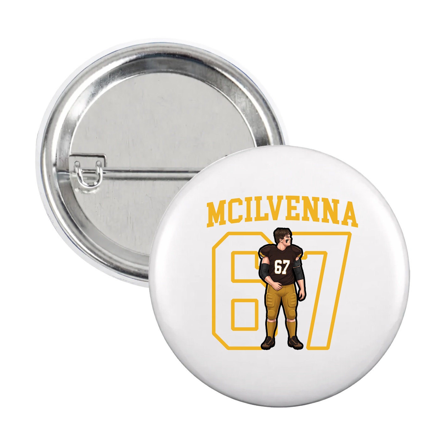 Game Day Button — Shirsey in White