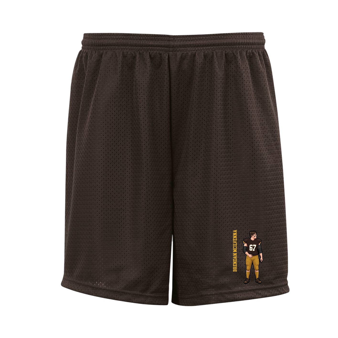 Shorts — Name Vertical in Brown