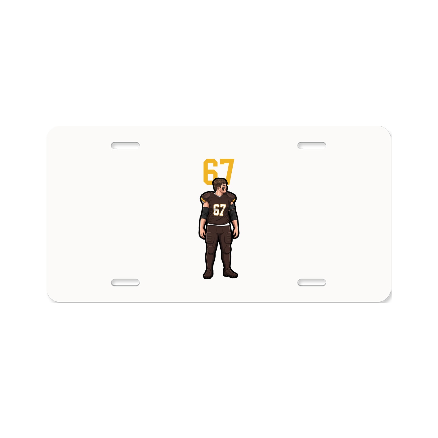 License Plate — Number Top in Classic
