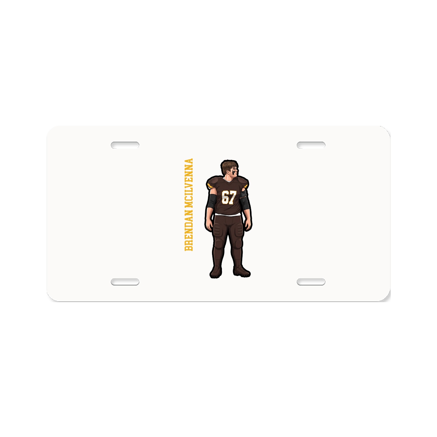 License Plate — Name Vertical in Classic