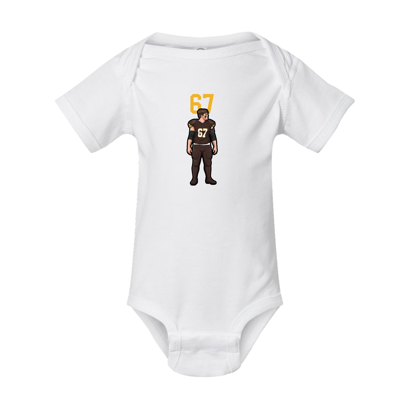 Baby Onesie — Number Top in White